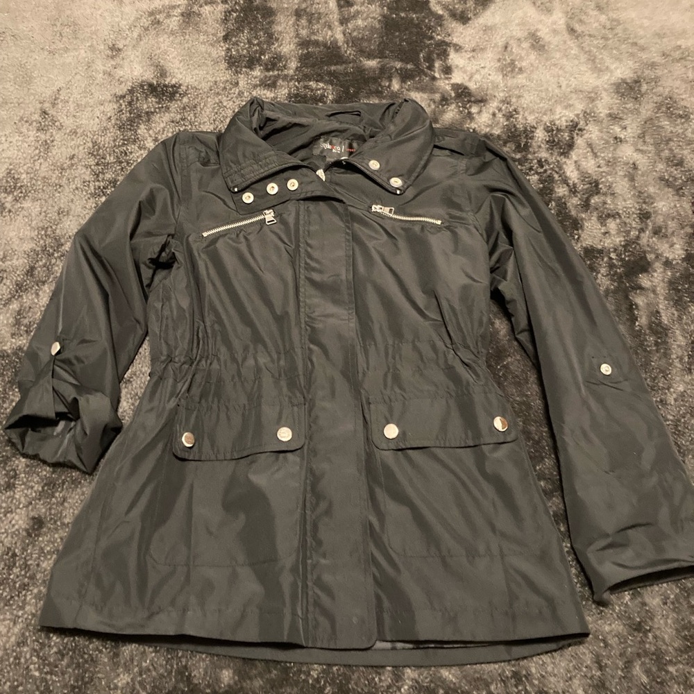 Style and Co. Black Rain Jacket